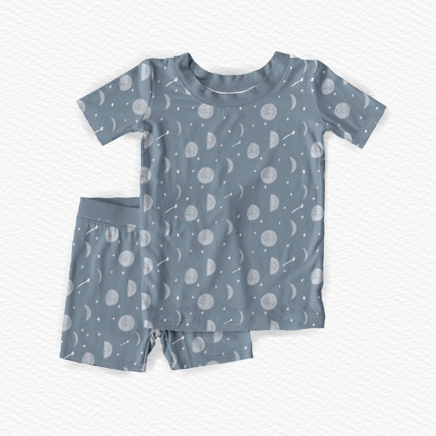 Reach For The Moon Bamboo Short and T-Shirt Pj Set