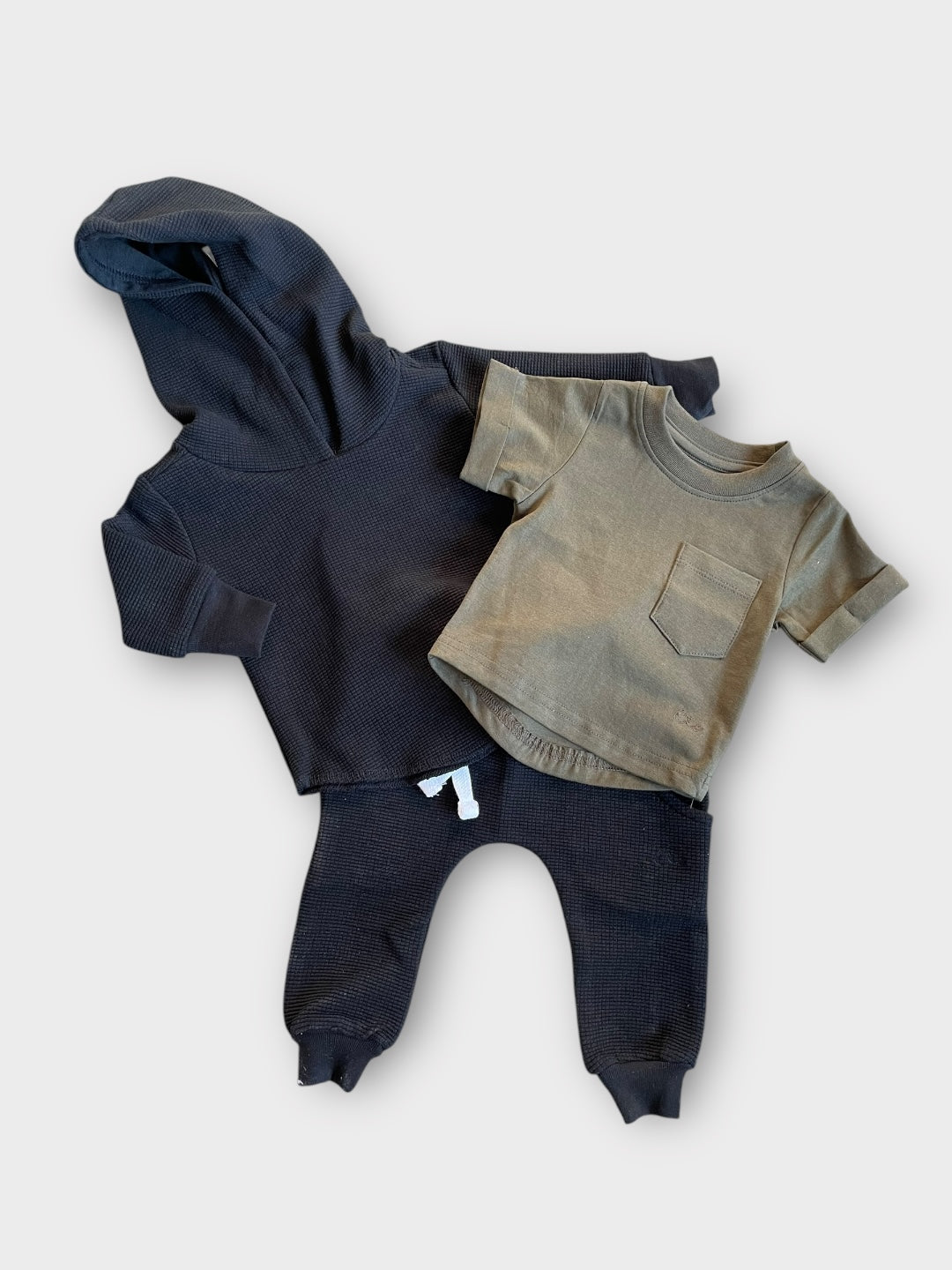 Onyx Waffle Knit Joggers