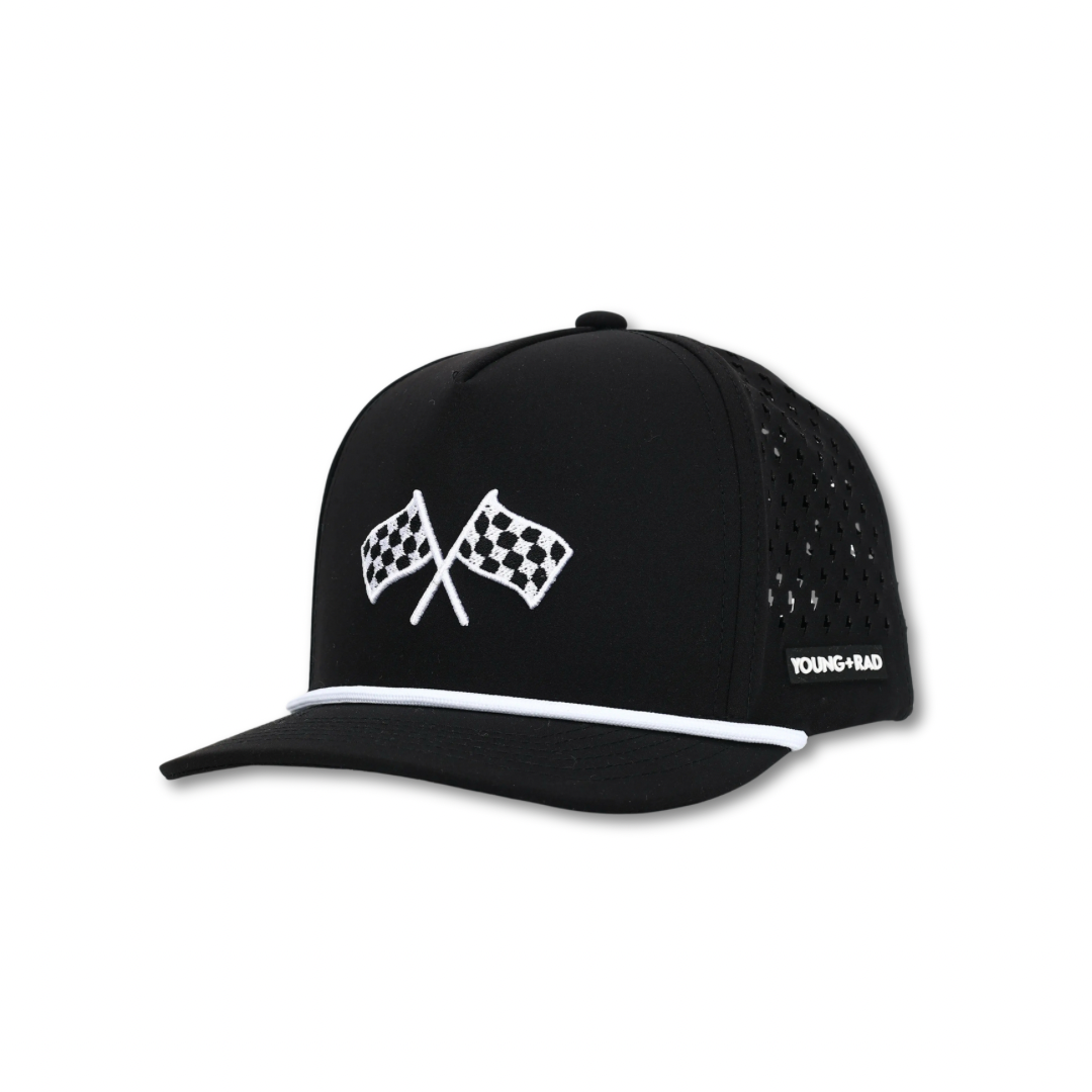 BLACK FINISH LINE ADVENTURE SNAPBACK // WATER-RESISTANT