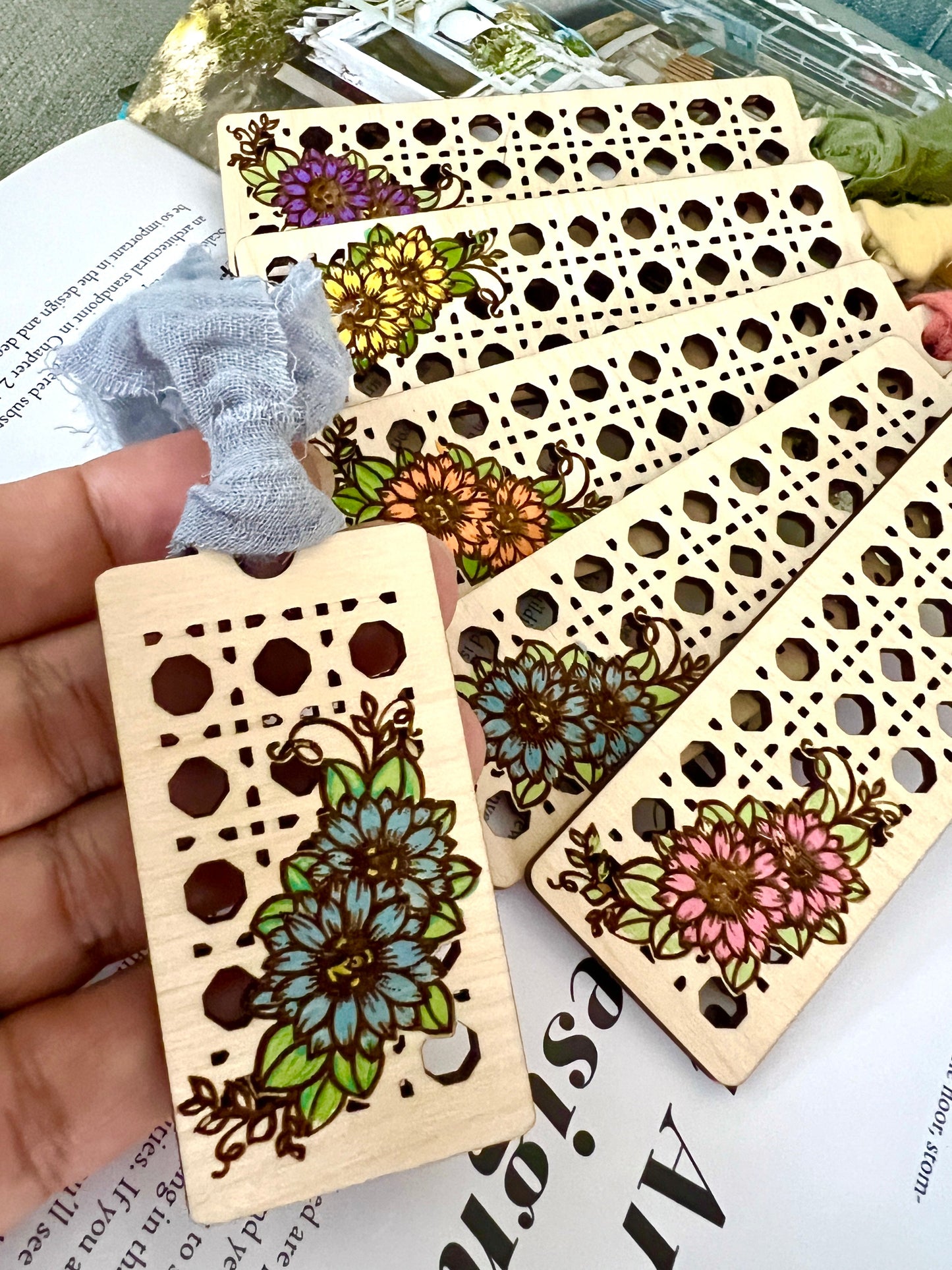 Laser Cut Rattan Design Bookmark