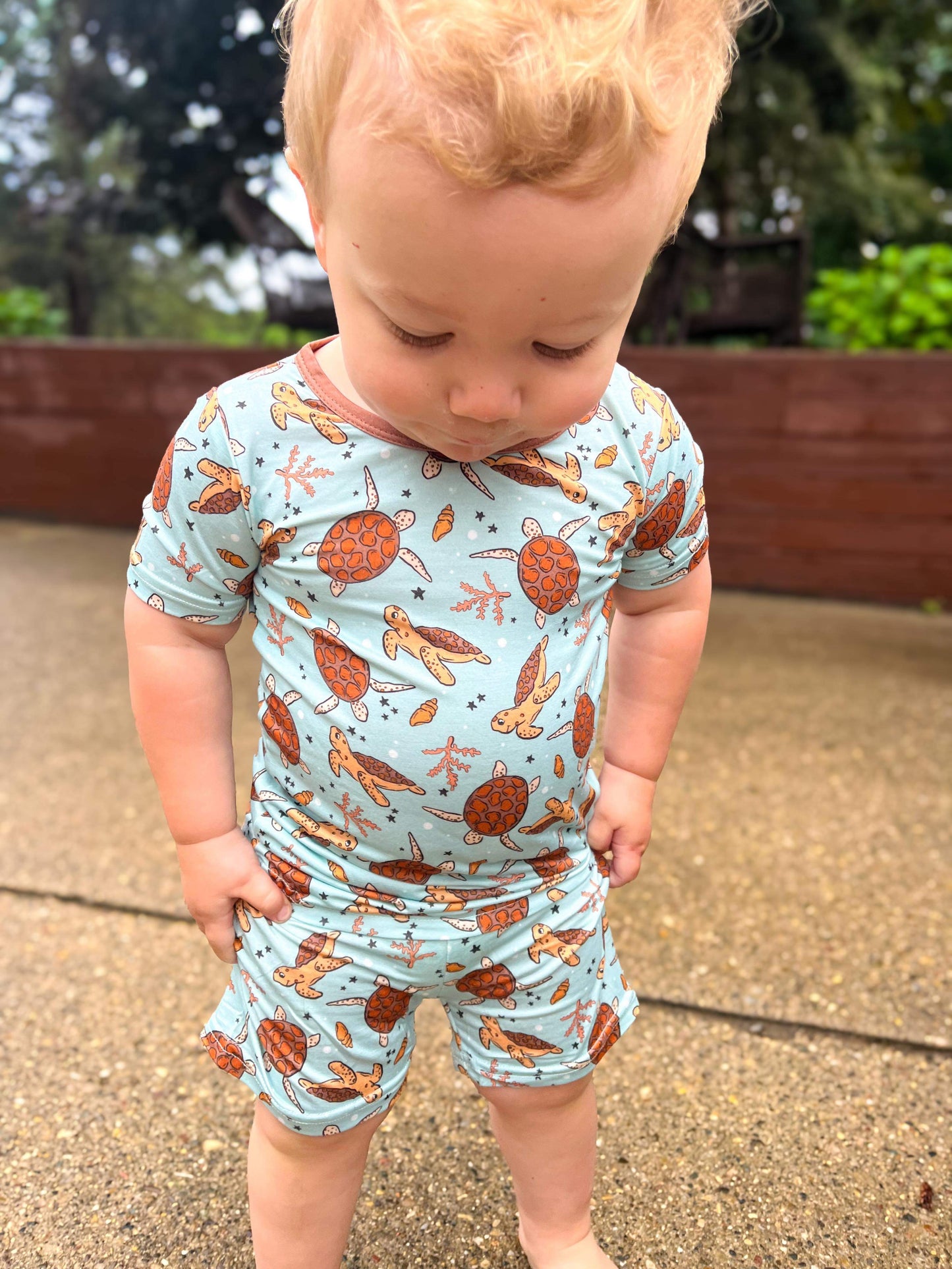 Turtle Tide Bamboo Shorts Set