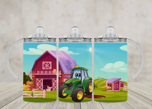 Farm Life | 12oz stainless steel kids sippy | convertible big kid cup