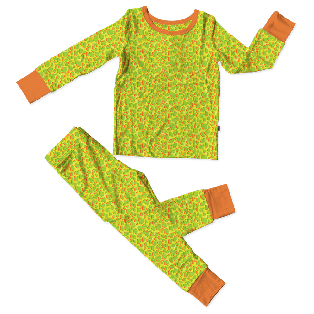 Neon Scribbles 2-Piece Pajama Set