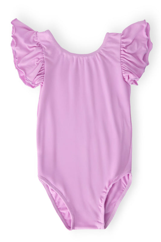 Bright Lilac S/S Flutter Sleeve Leotard