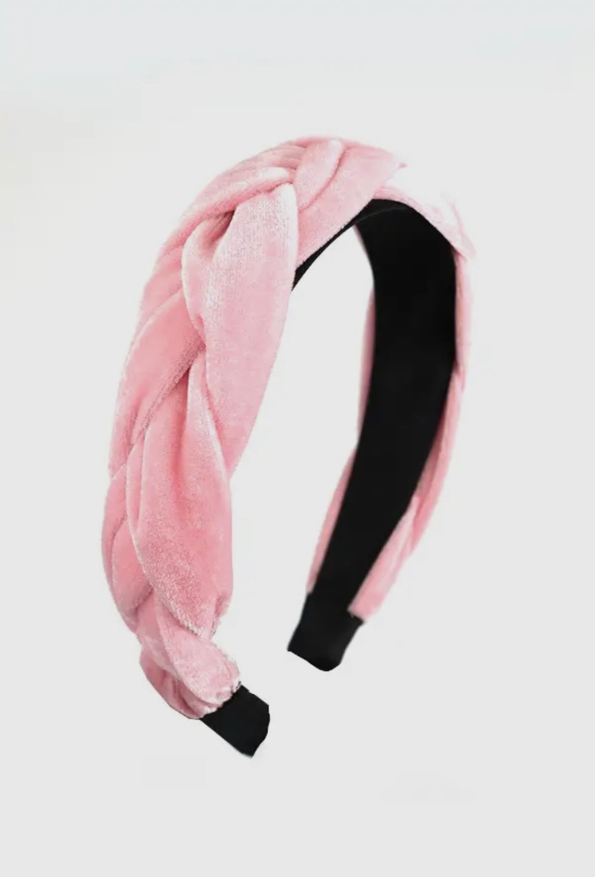 Braided Velvet Headband | Pink