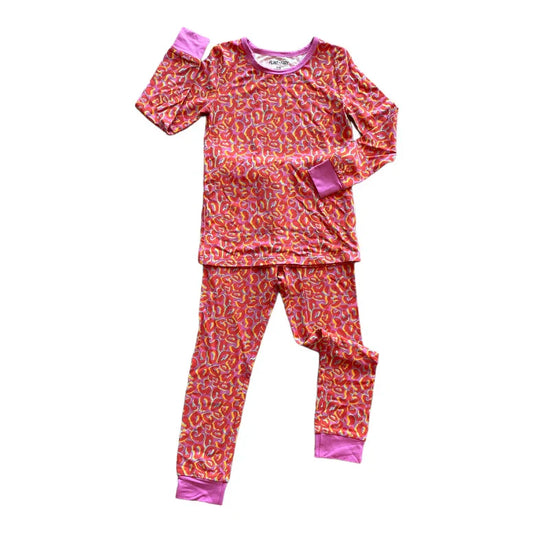 Neon Leopard 2-Piece Pajama Set