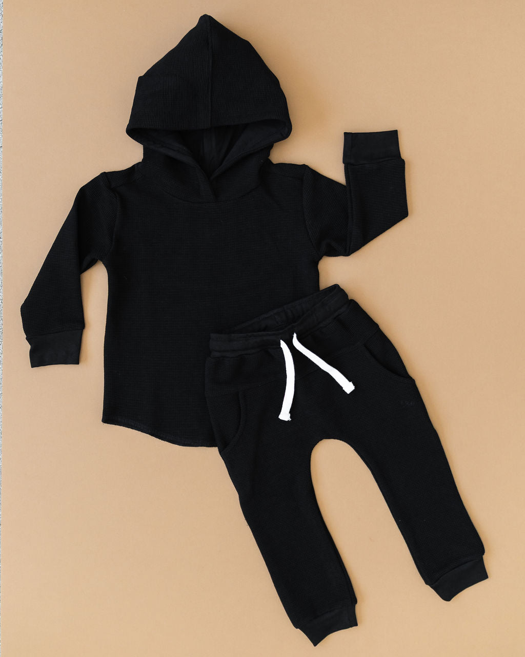 Onyx Waffle Knit Joggers