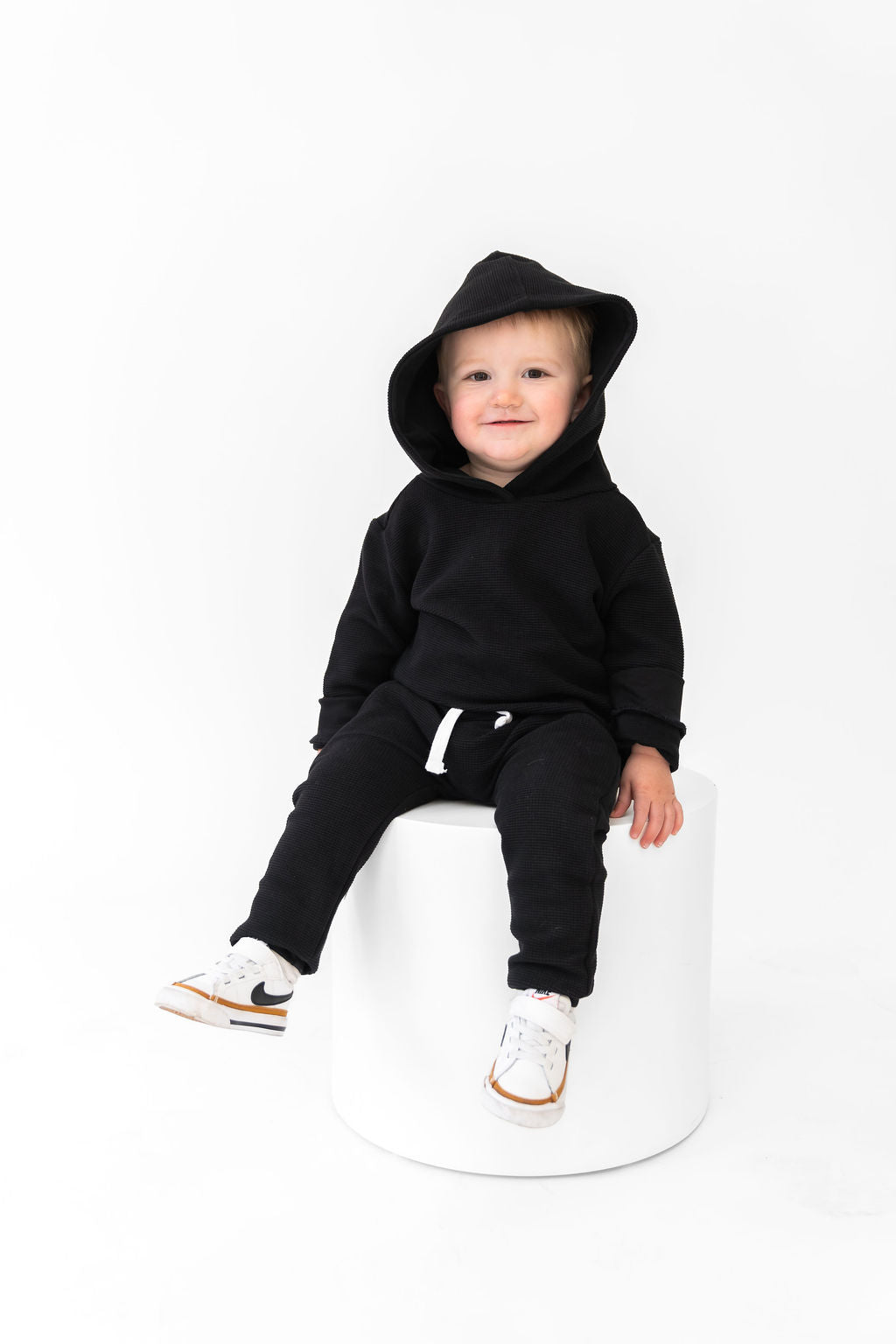 Onyx Waffle Knit Joggers