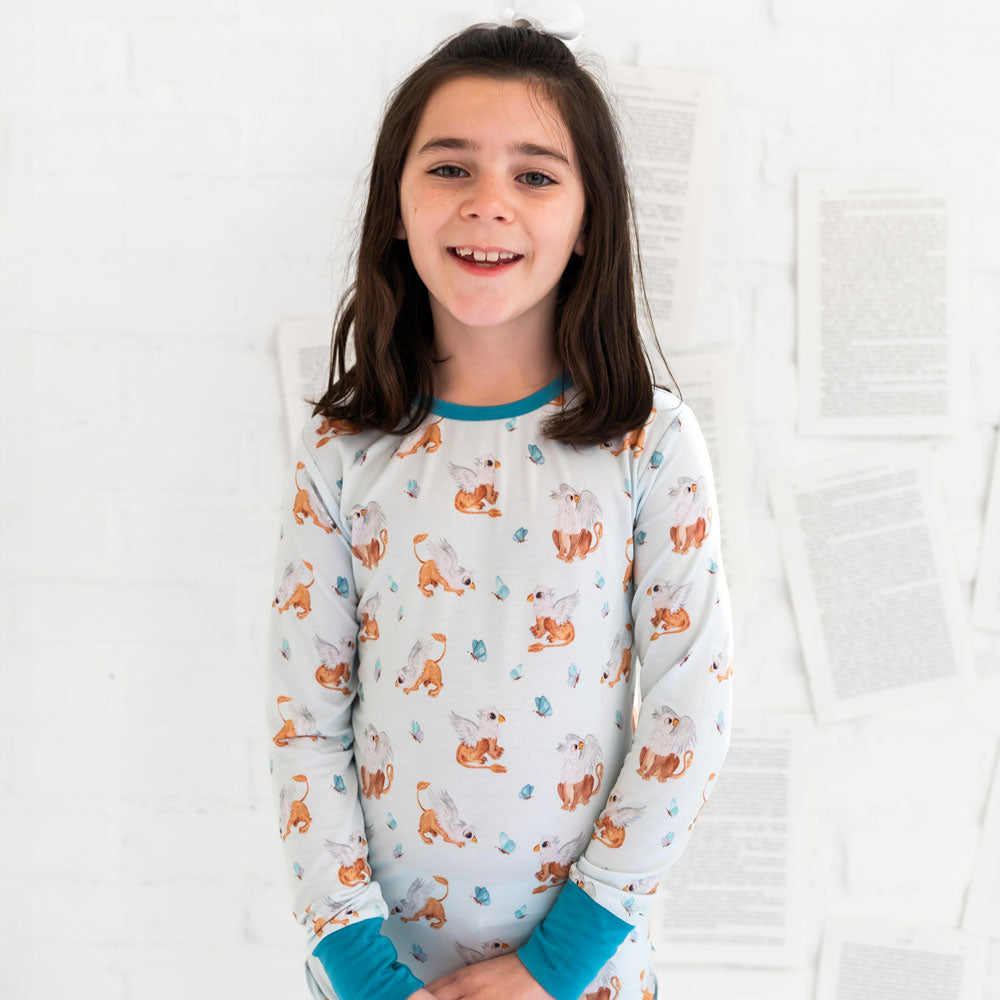 Griffin Butterflies Bamboo 2-Piece Long Sleeve Set