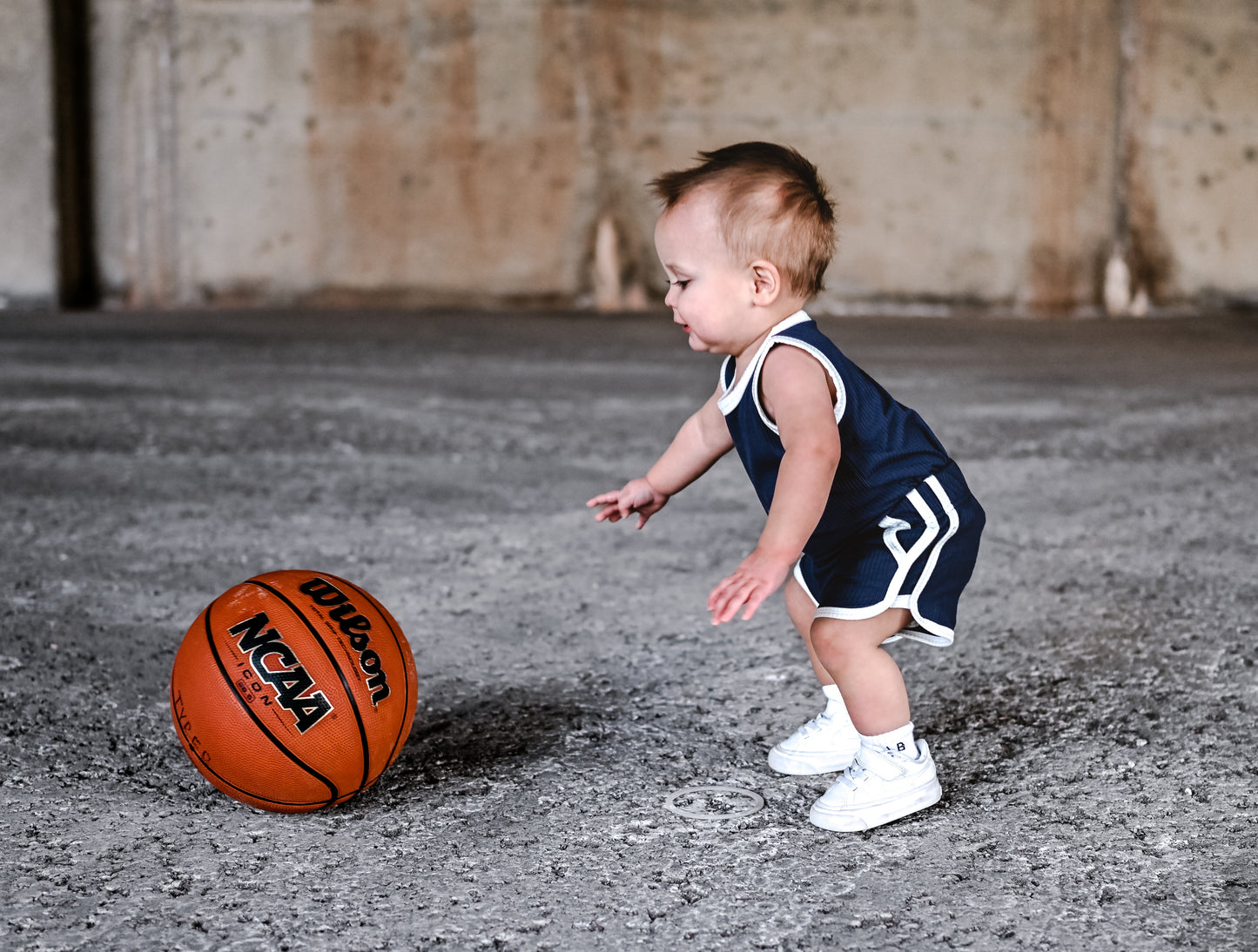TRACK SHORTS SET- Bamboo Rib Navy