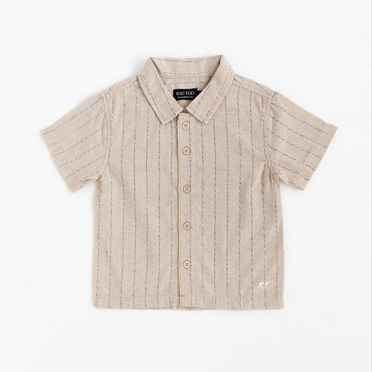 COASTAL BUTTON UP - TAN