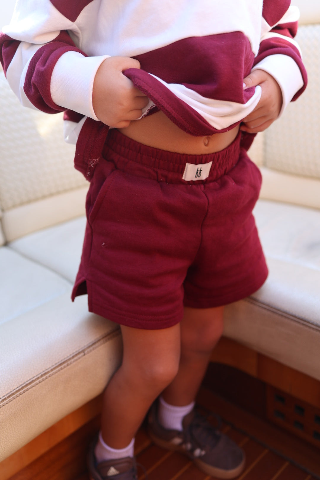 Child Terry Shorts | Deep Cranberry