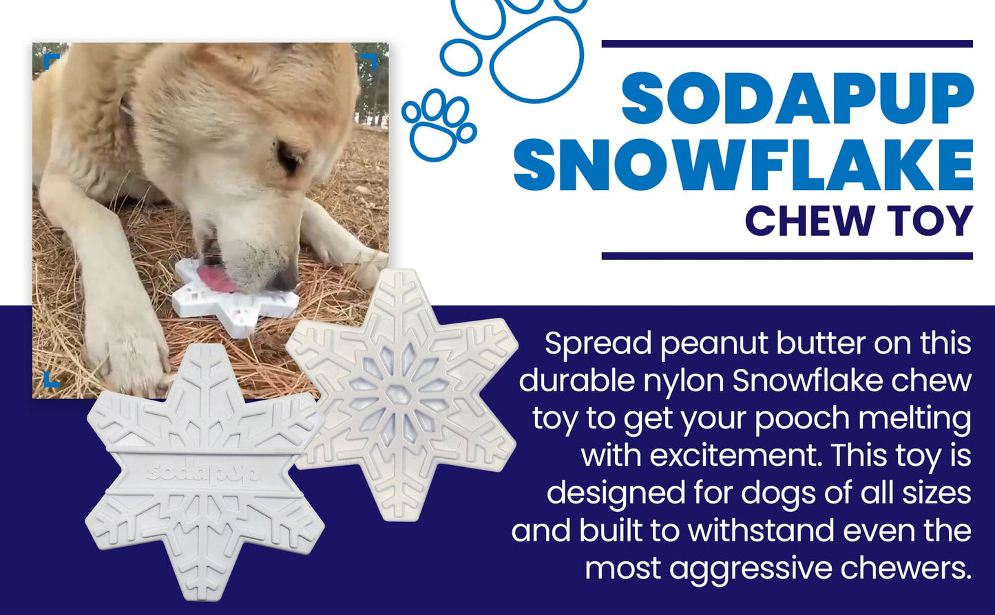 Snowflake eChew Ultra Durable Nylon Dog Chew Toy