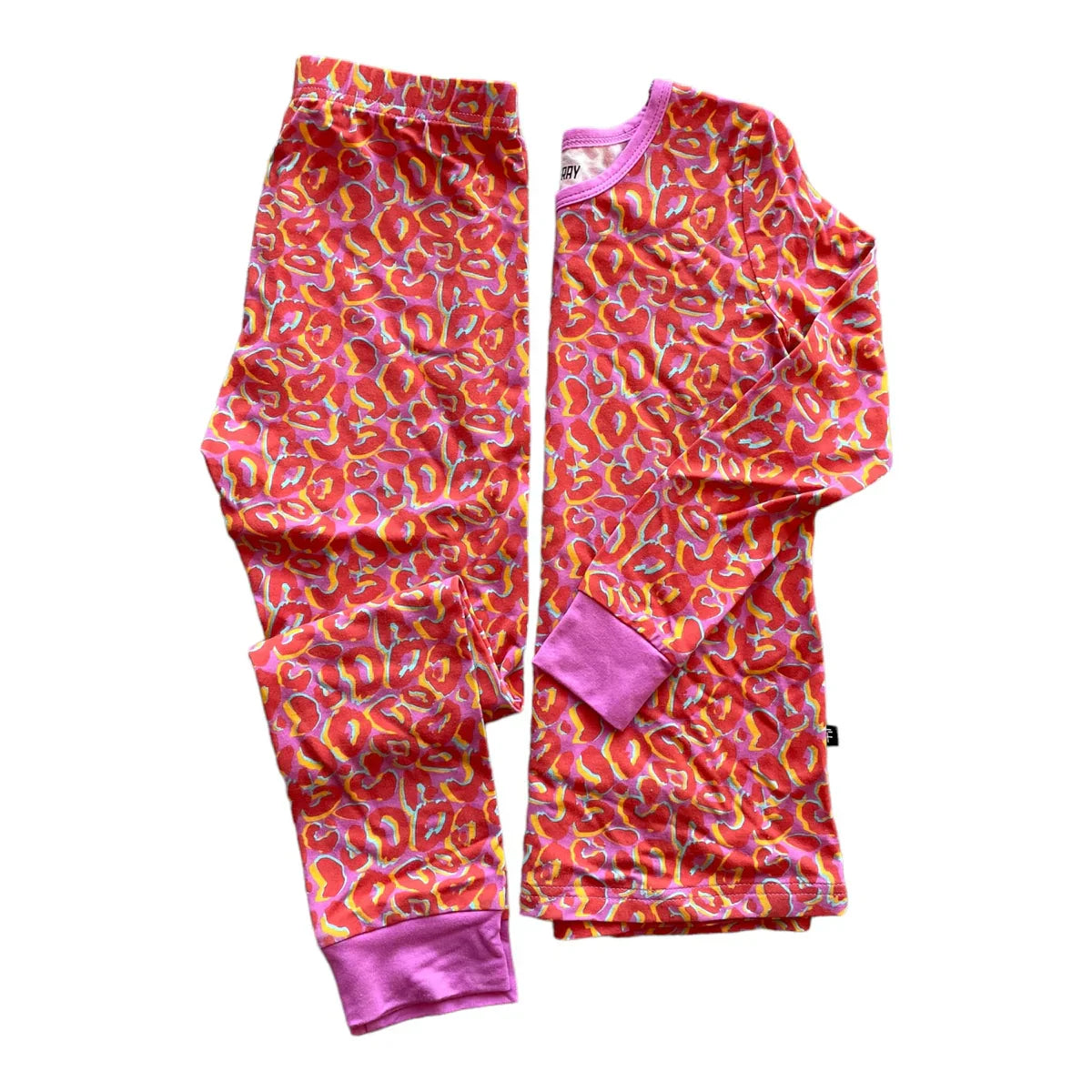 Neon Leopard 2-Piece Pajama Set