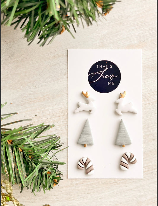 Polymer Clay Earring Trios | Christmas Limited Edition