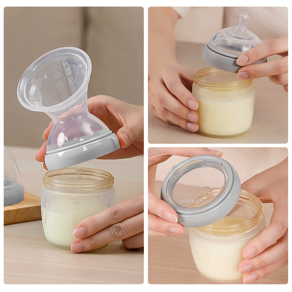 Haakaa Gen 3 Silicone Breast Pump and Bottle Pack 160 ml/6 oz