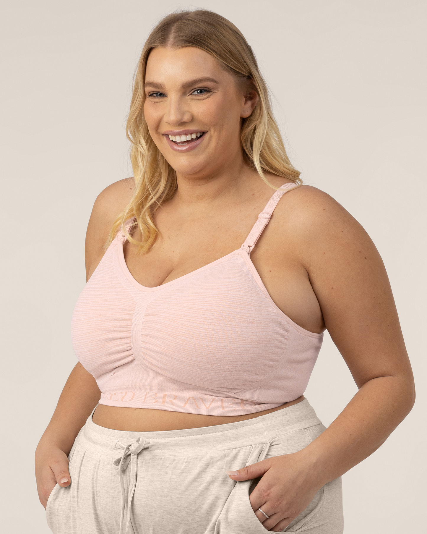 Sublime® Hands-Free Pumping & Nursing Bra | Pink Heather
