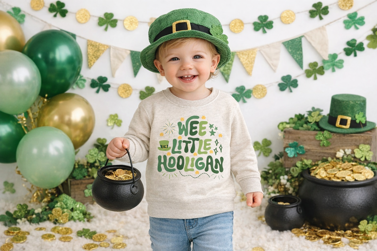 Wee Little Hooligan Toddler Crewneck Sweatshirt