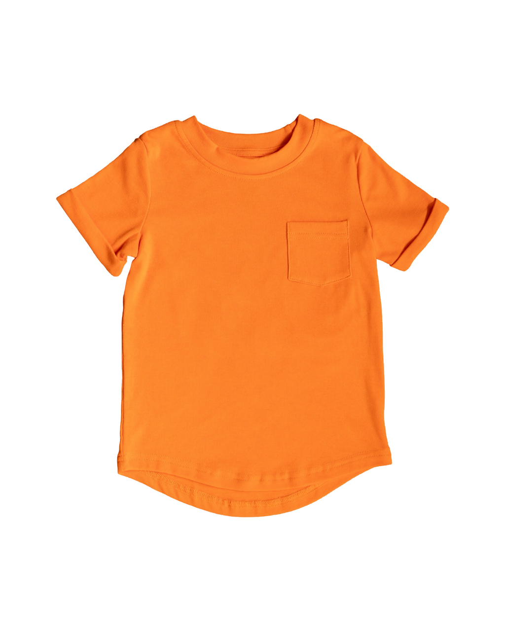 Neon Orange Kids Pocket Tee