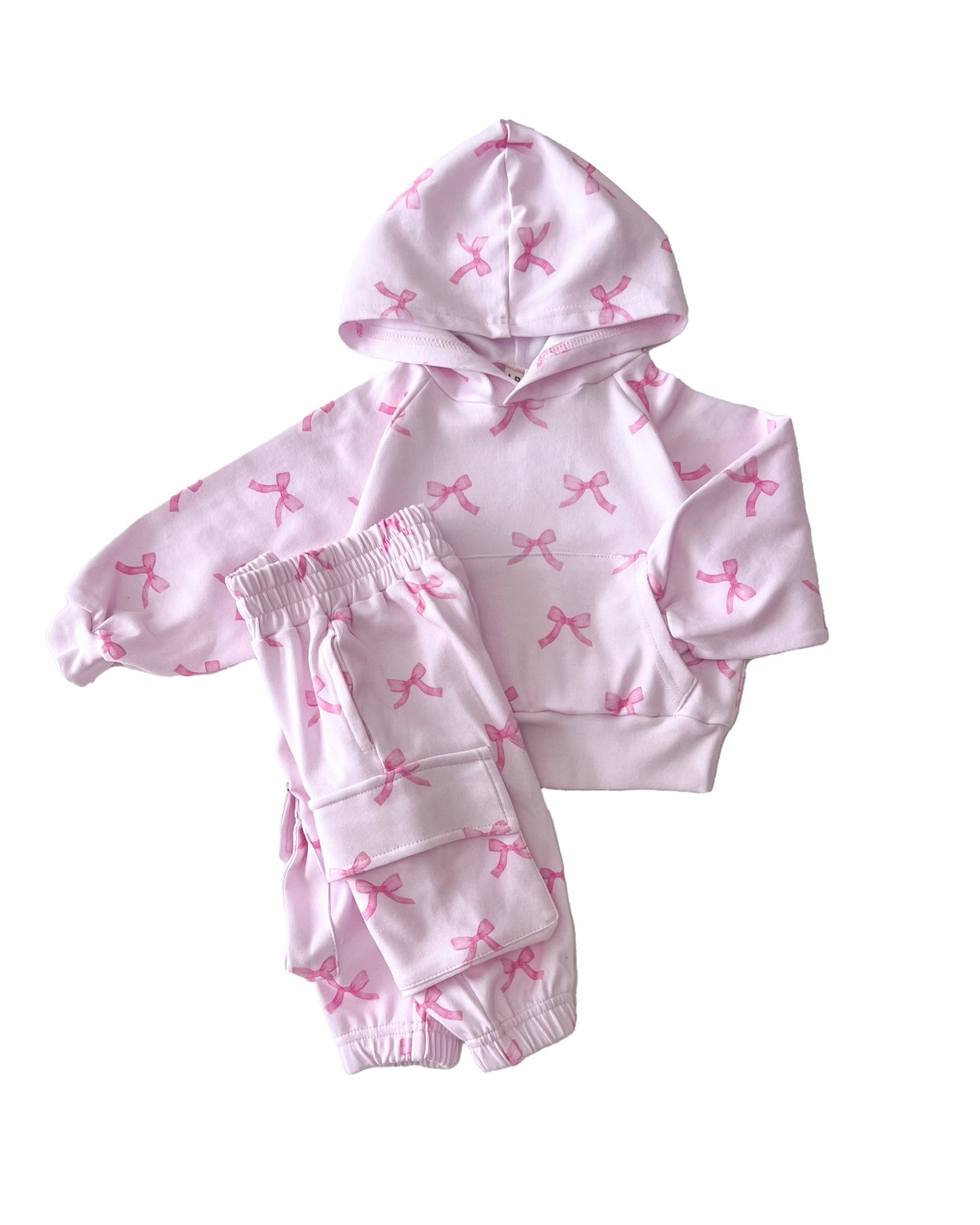 Cargo Jogger Set | Pink Bows