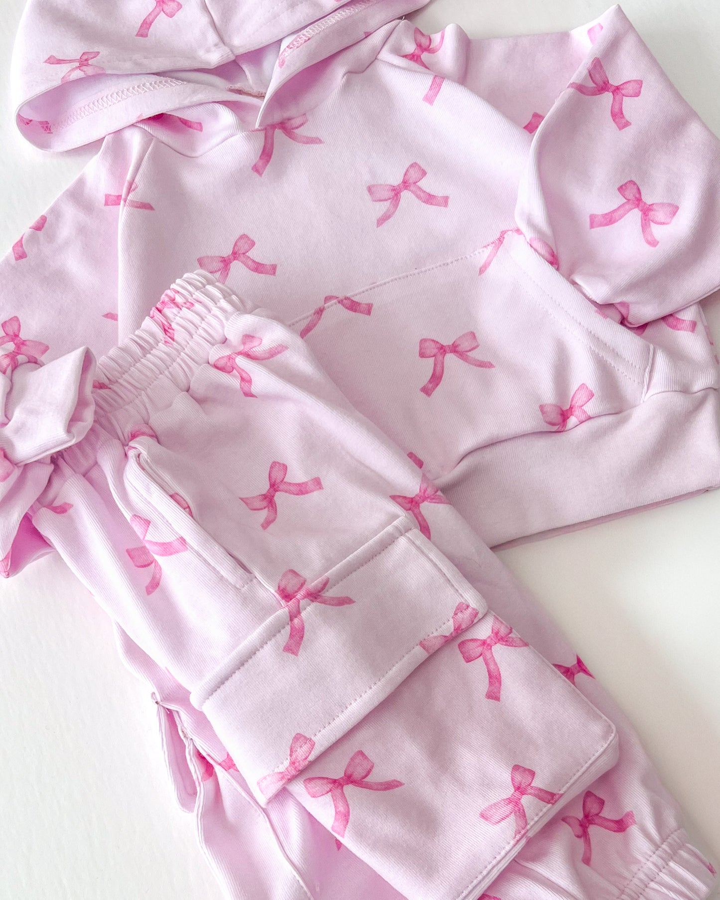 Cargo Jogger Set | Pink Bows