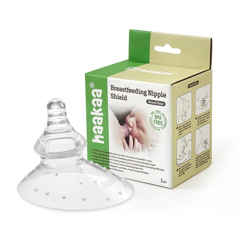 Haakaa Silicone Breastfeeding Nipple Shield, Round Shape 1 pk