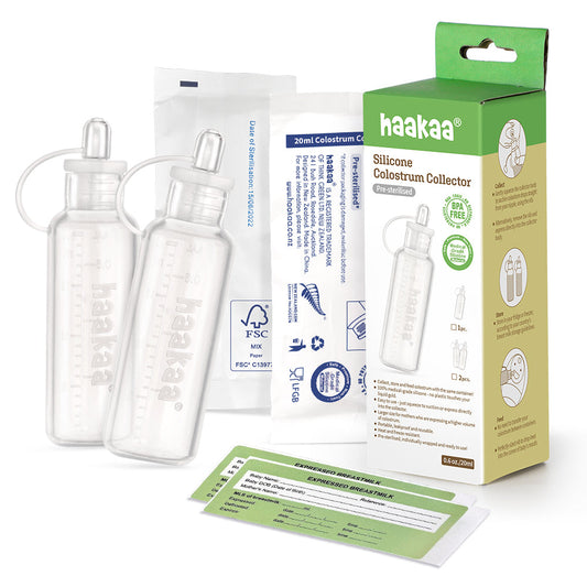 Haakaa Silicone Colostrum Collectors 20 ml, 2 PK (Pre-Sterilized)