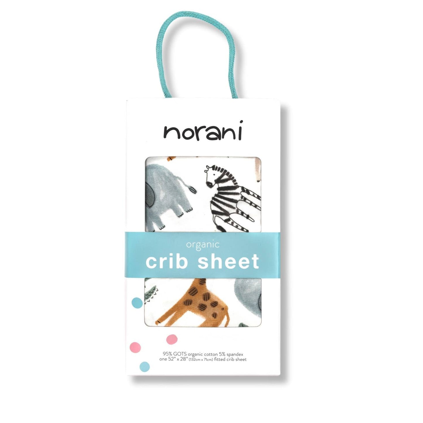 Organic Crib Sheet - Safari Animals
