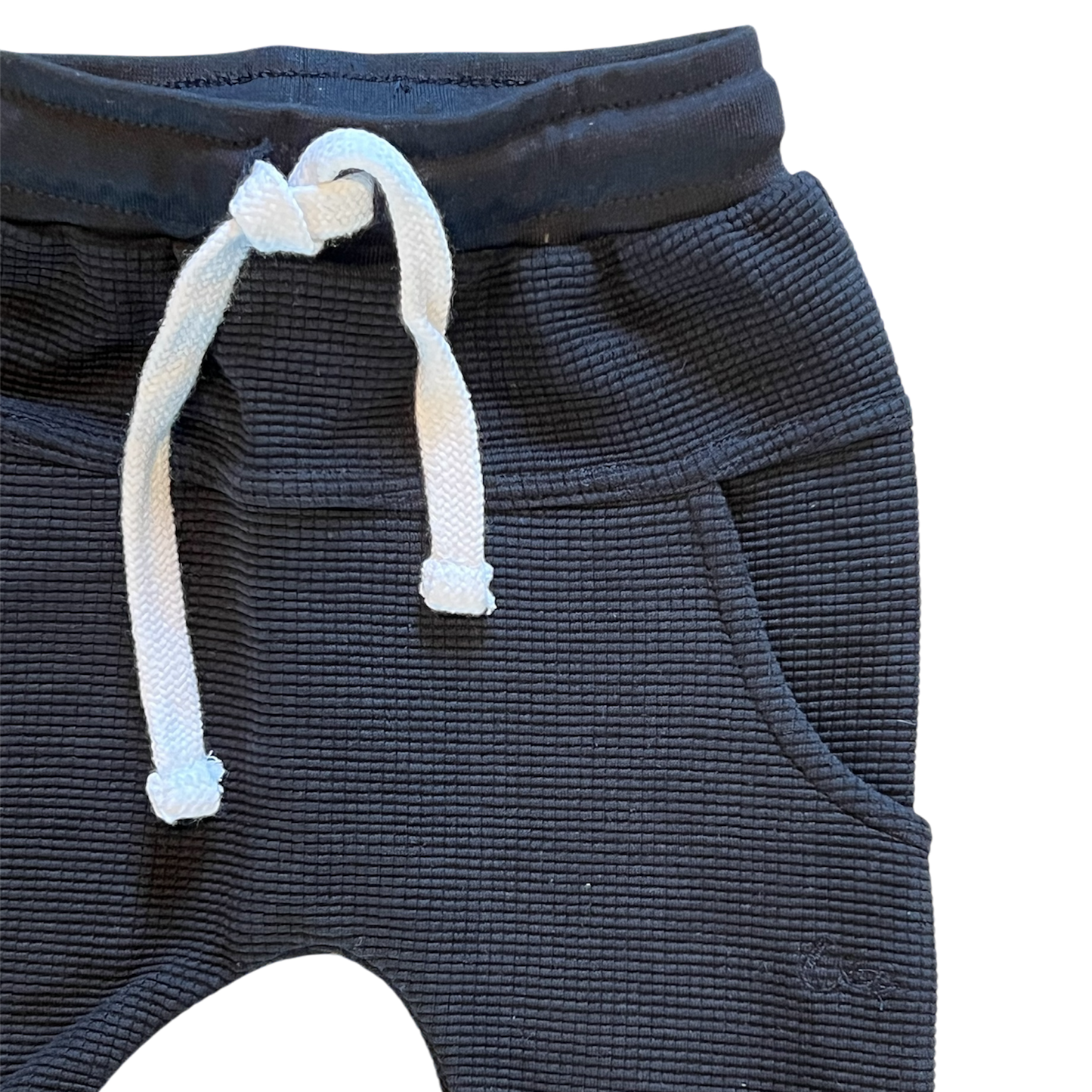 Onyx Waffle Knit Joggers