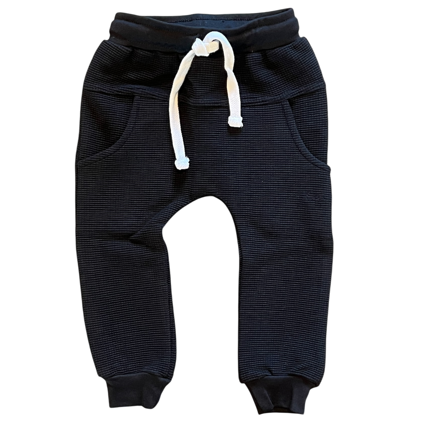 Onyx Waffle Knit Joggers