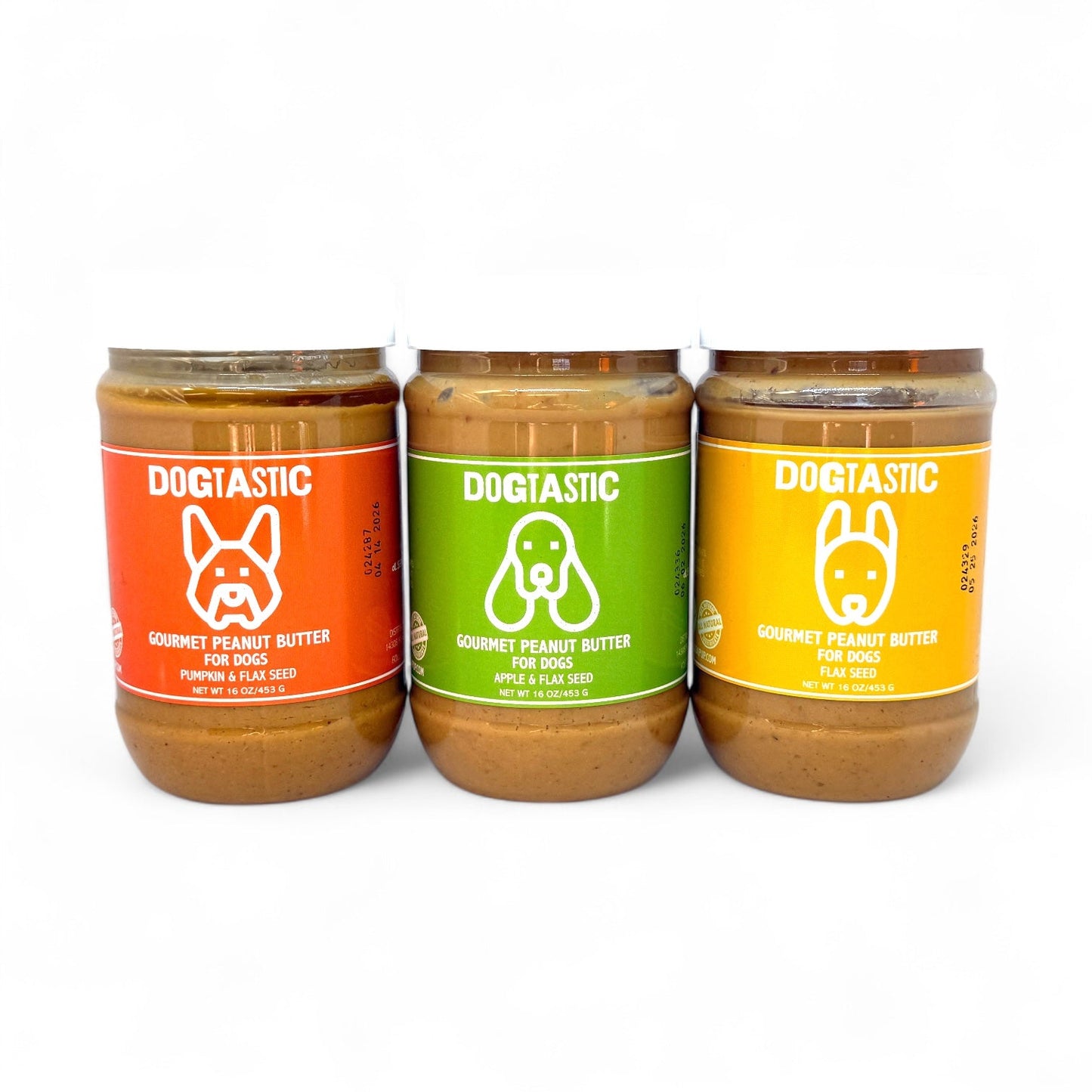 Dogtastic Gourmet Peanut Butter for Dogs - Apple & Flax Flavor - 25% off