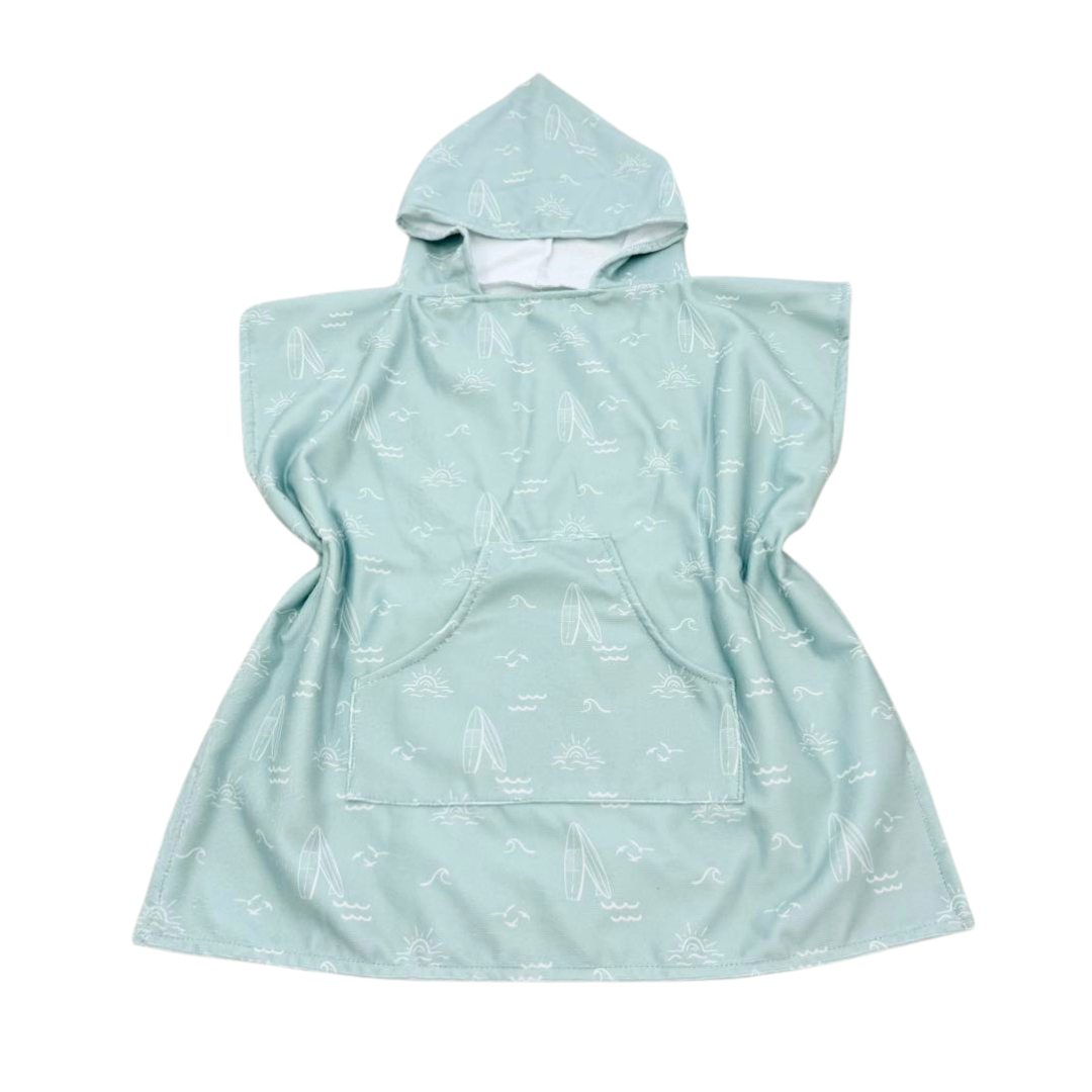 Sage Surfer Toddler & Kids Hooded Towel Pool Poncho