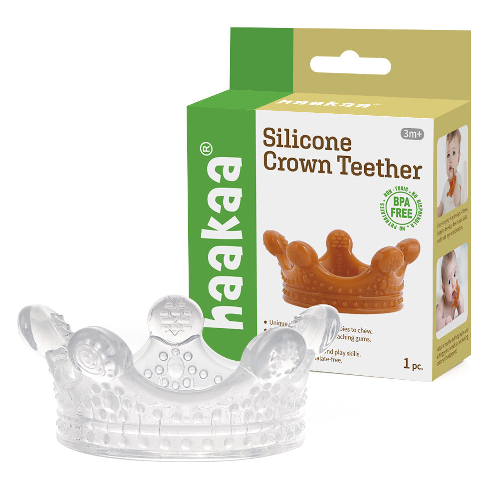 Haakaa Silicone Crown Teether 1 PK - Clear