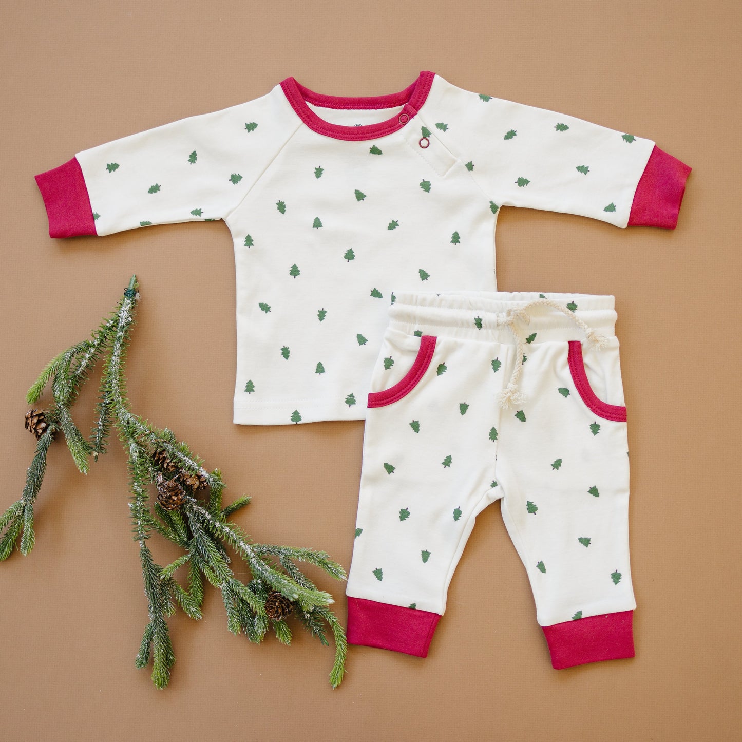 Tiny Trees Christmas Organic Cotton Lounge Set