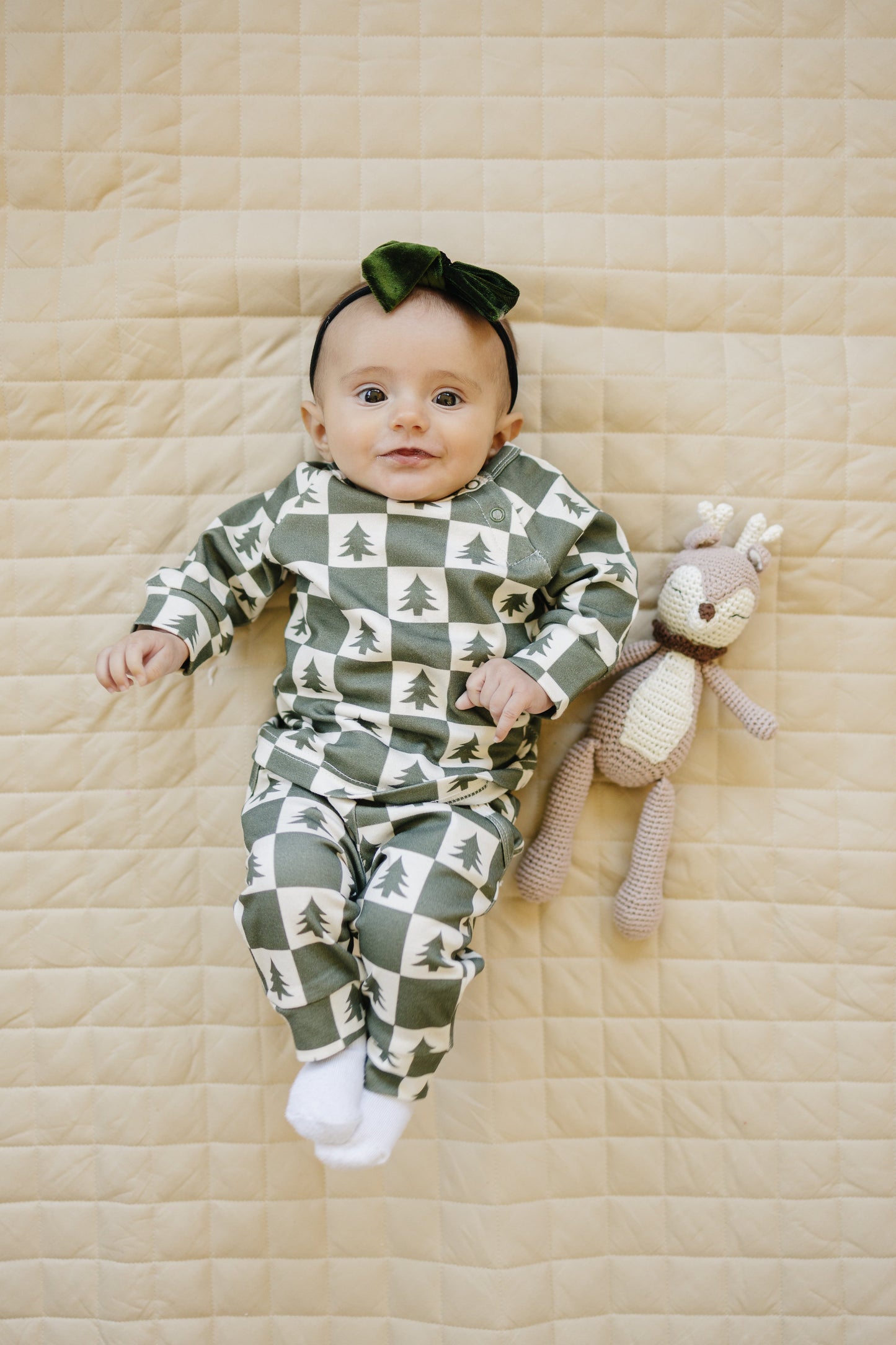 Checkered Christmas Organic Cotton Lounge Set