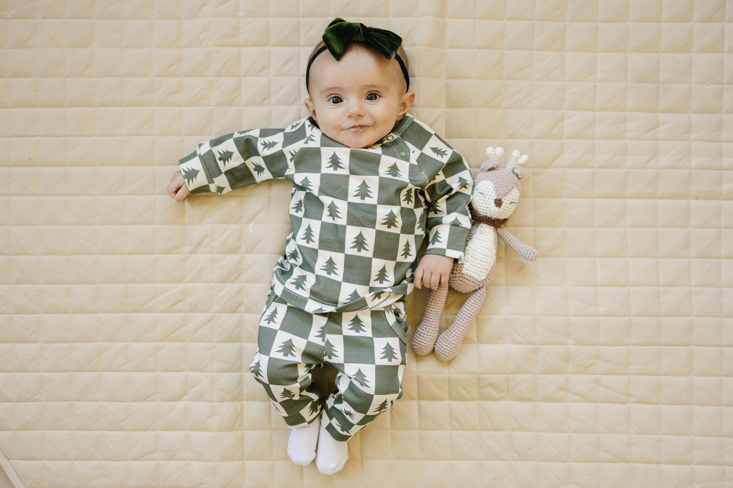 Checkered Christmas Organic Cotton Lounge Set