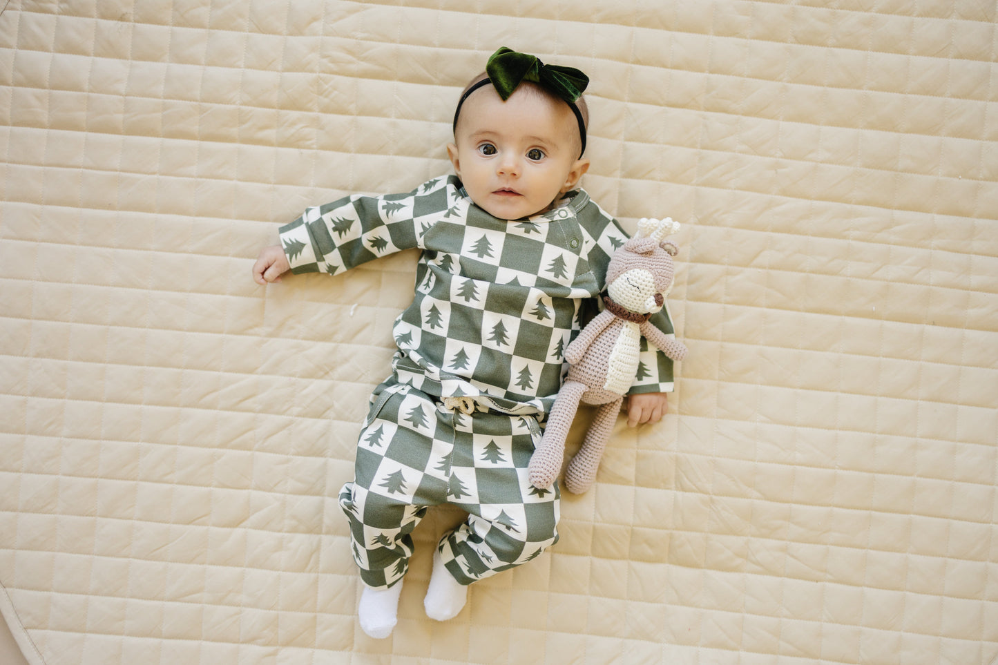 Checkered Christmas Organic Cotton Lounge Set