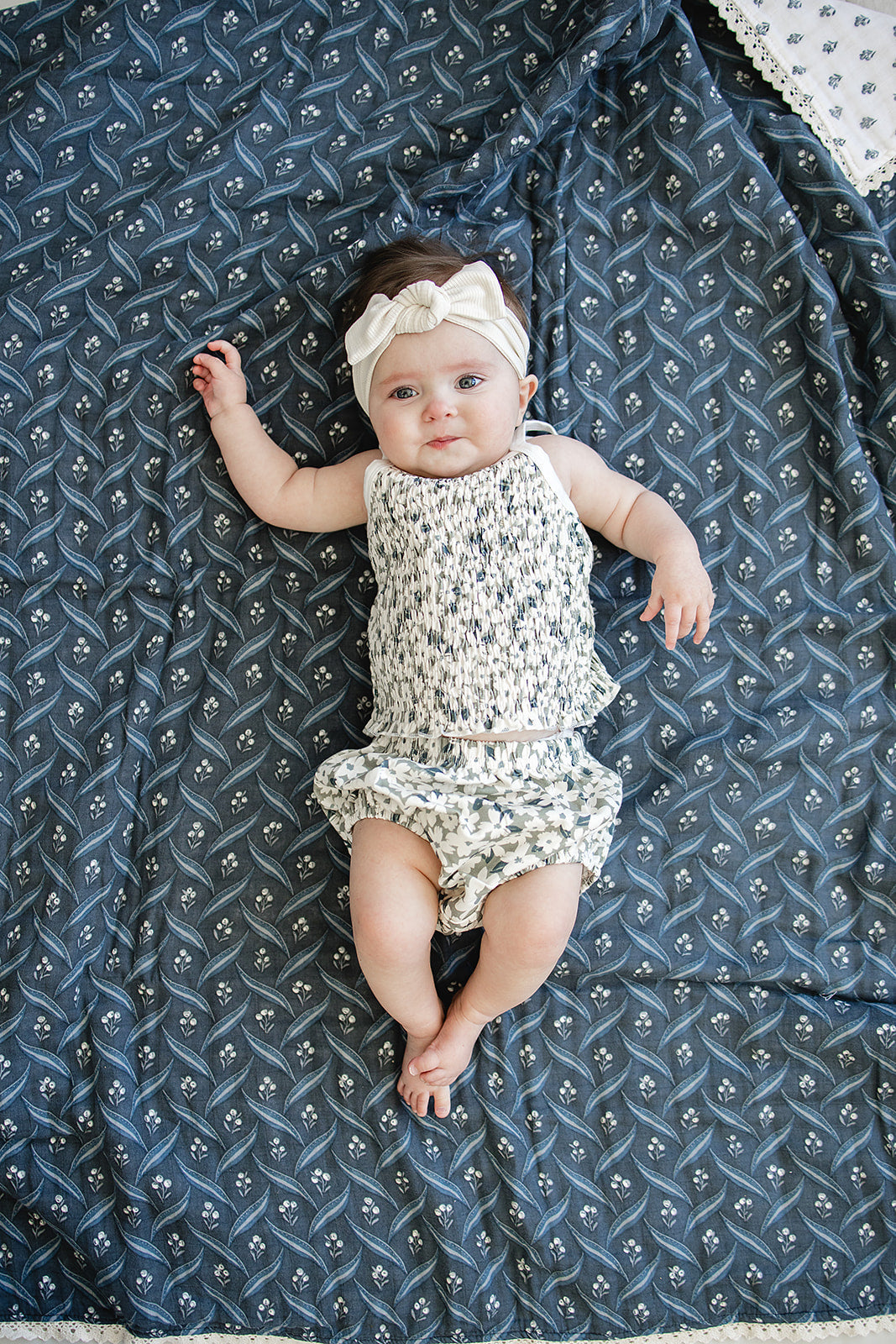 Ruched Floral Bloomer Set