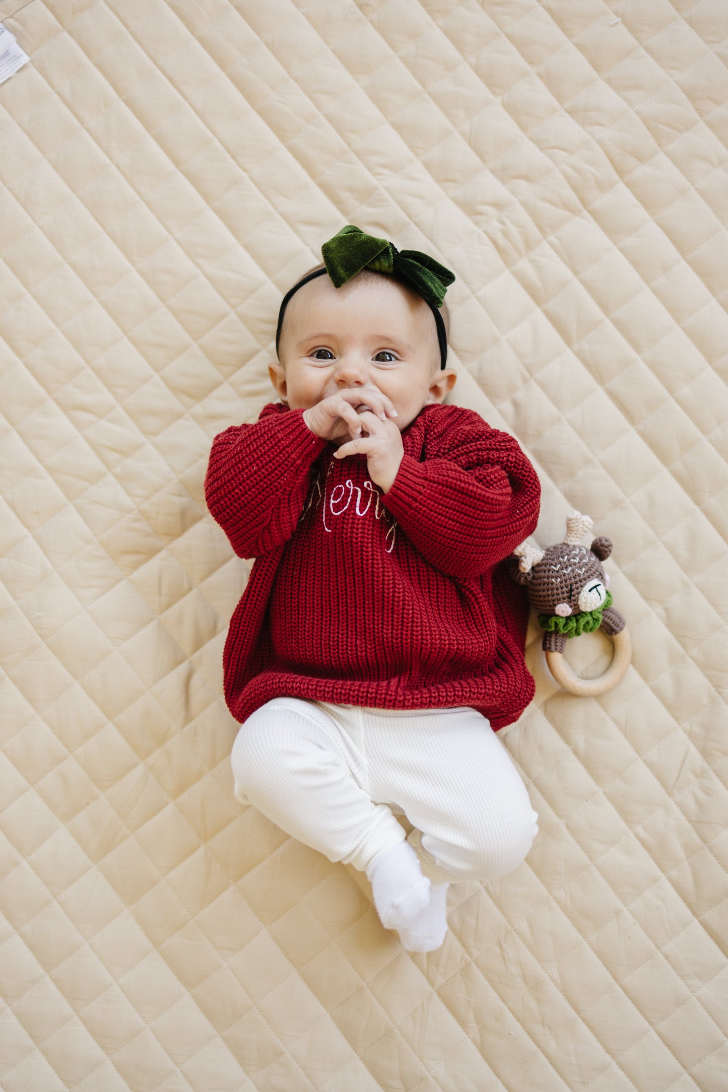 Cozy Ribbed Bamboo Leggings for Kids - Christmas