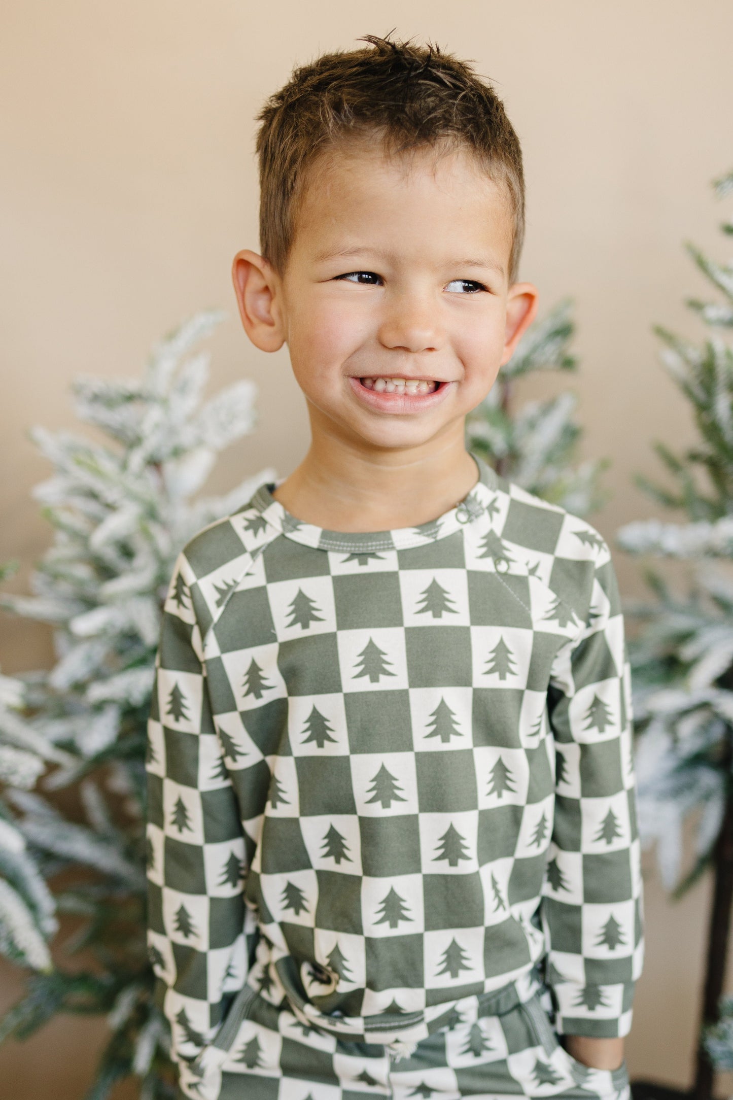 Checkered Christmas Organic Cotton Lounge Set