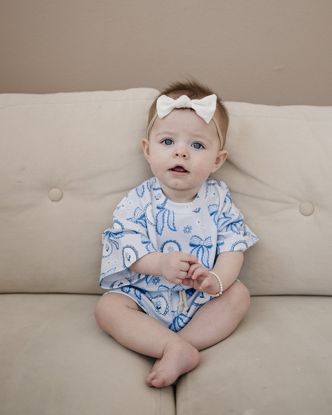 Shorts Set | Blue Bow