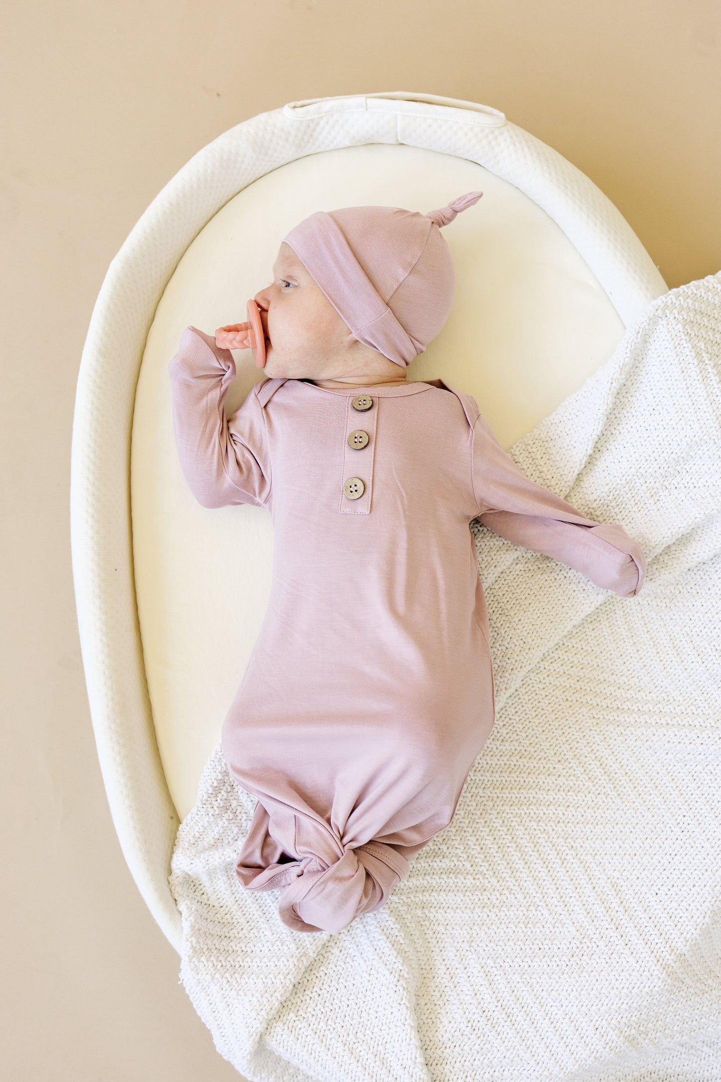 Newborn Bamboo Gown & Hat Set