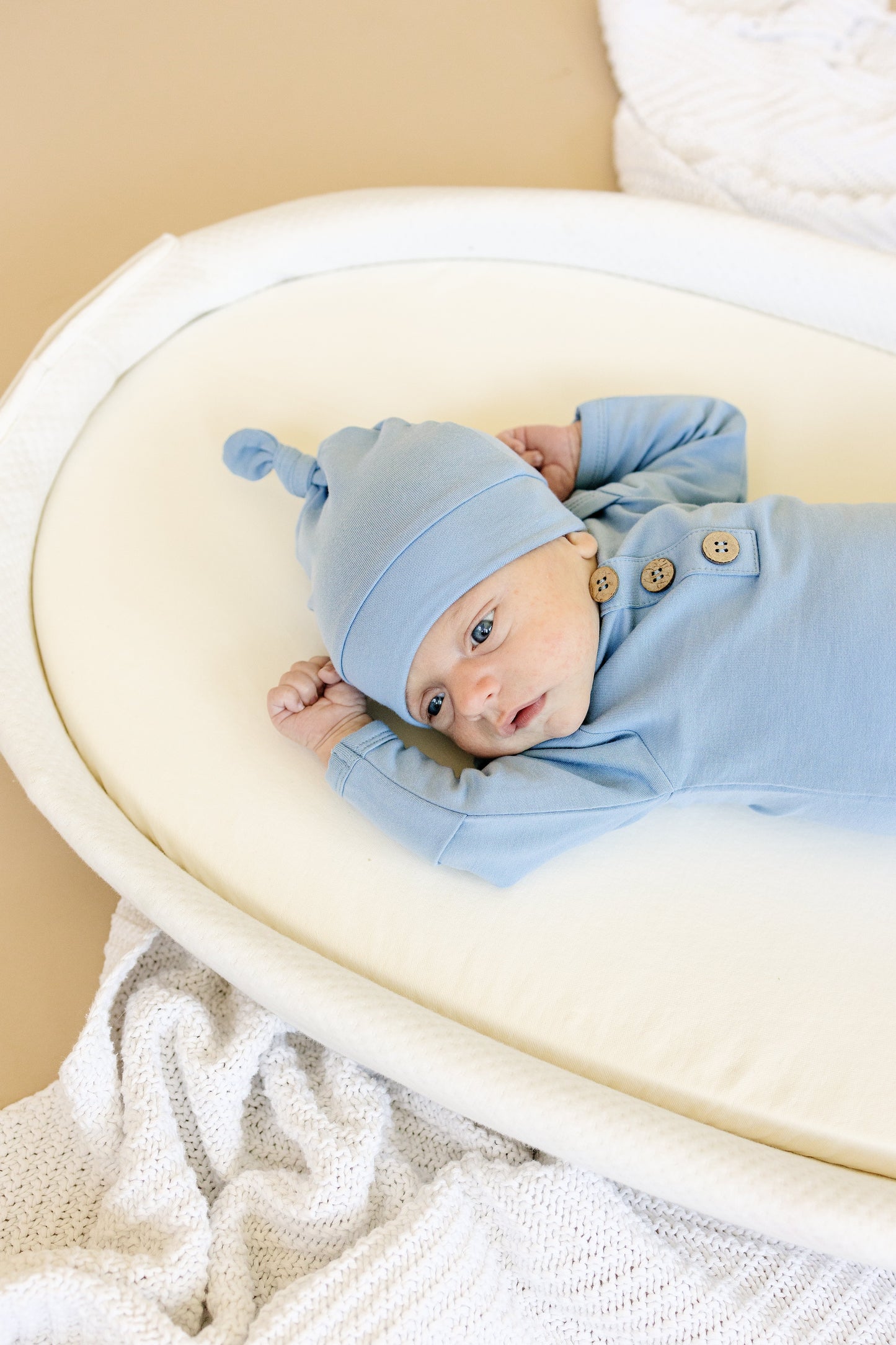 Newborn Bamboo Gown & Hat Set