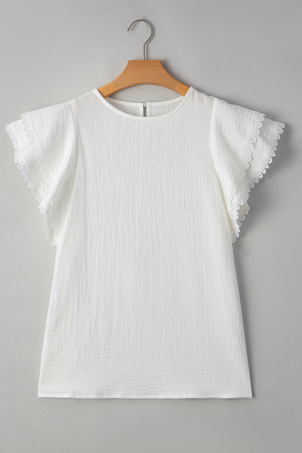 Cecelia Ruffled Flutter Sleeve Blouse