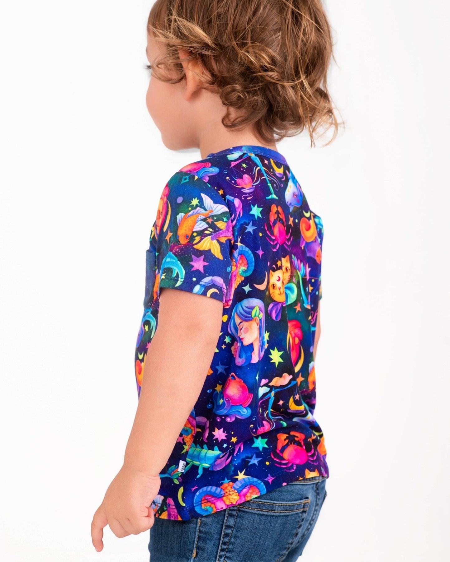 Cosmic Cuddles Zodiac Kids' Short Sleeve T-shirt
