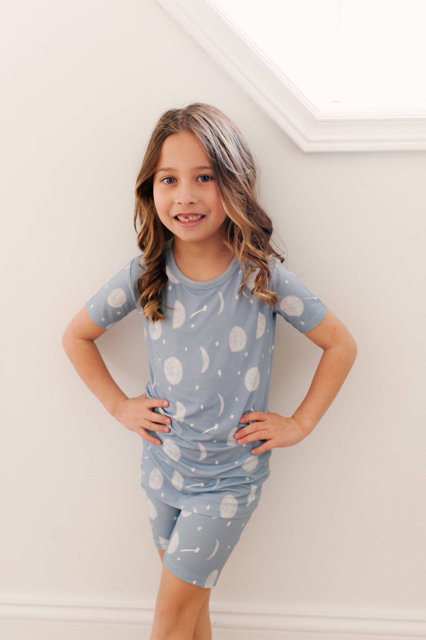 Reach For The Moon Bamboo Short and T-Shirt Pj Set