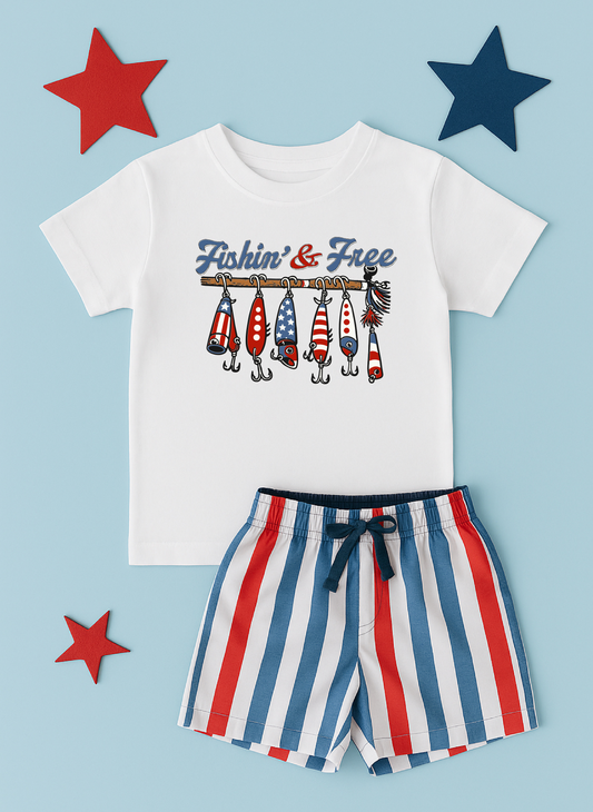 Fishin' & Free Toddler/Youth T-Shirt