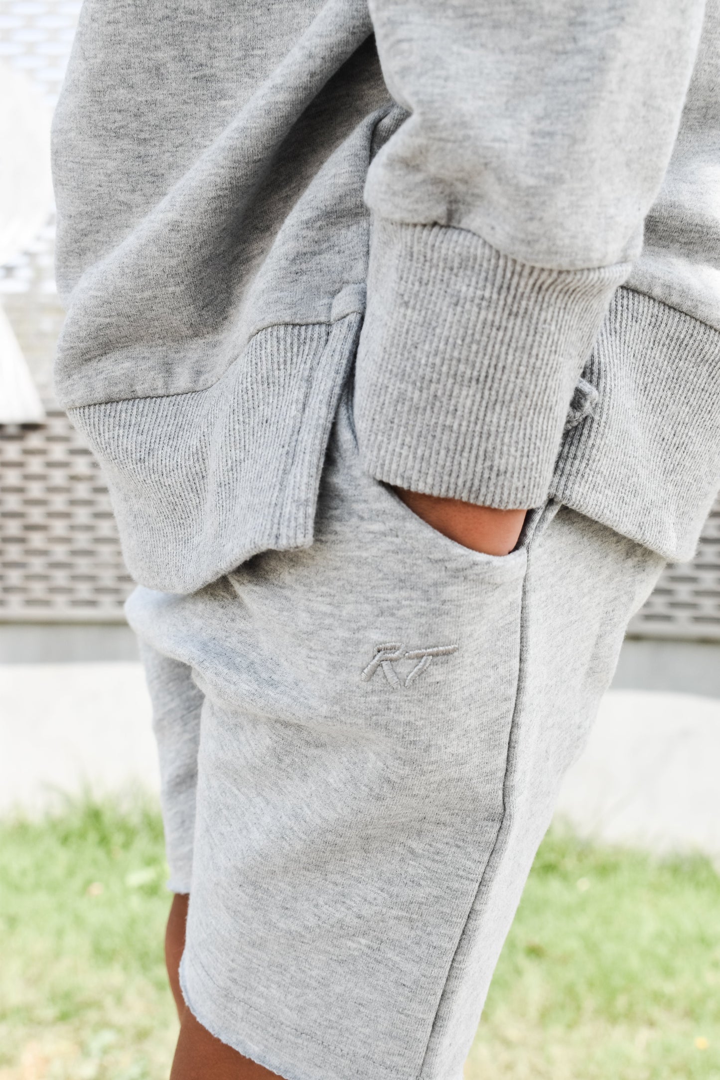 ORGANIC COTTON SHORTS - GRAY