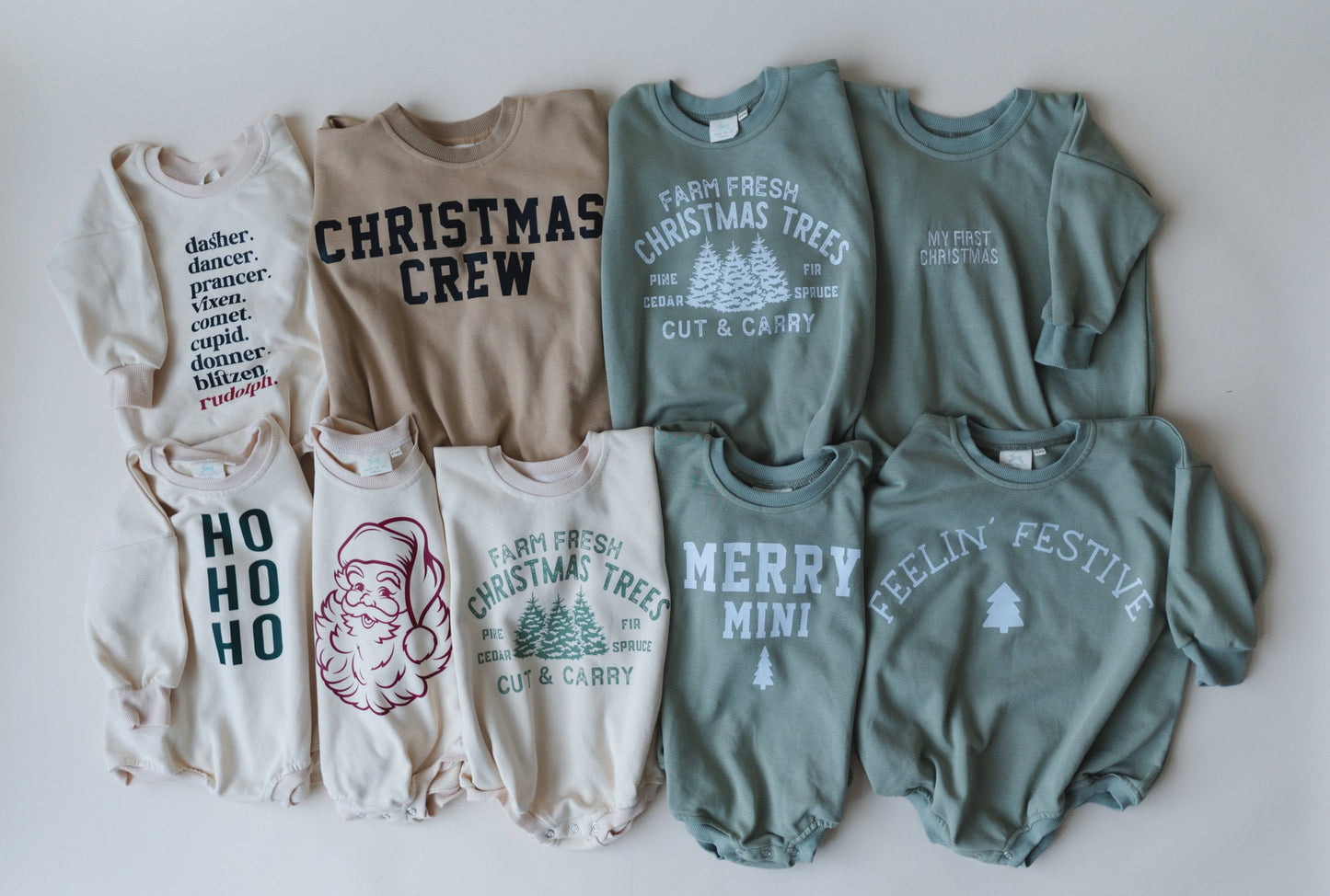 Christmas Crew Sweatshirt Romper - more colors