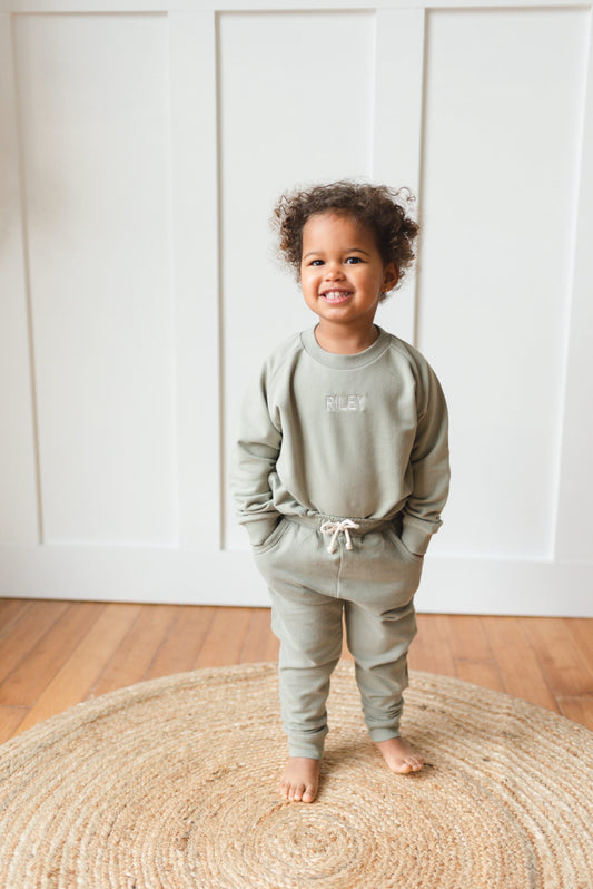 Embroidered Organic Cotton Sweatsuit